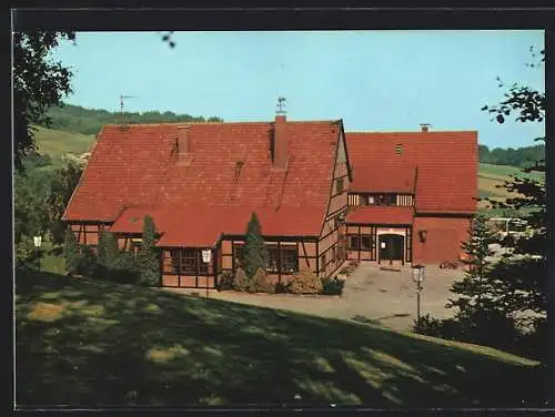 AK Luhden-Schermbeck, Blick zum Landhaus Schinkenkruse