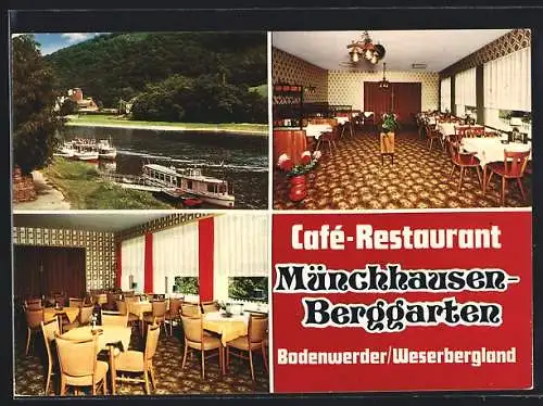 AK Bodenwerder /Weserbergland, Cafè-Restaurant Münchhausen-Berggarten