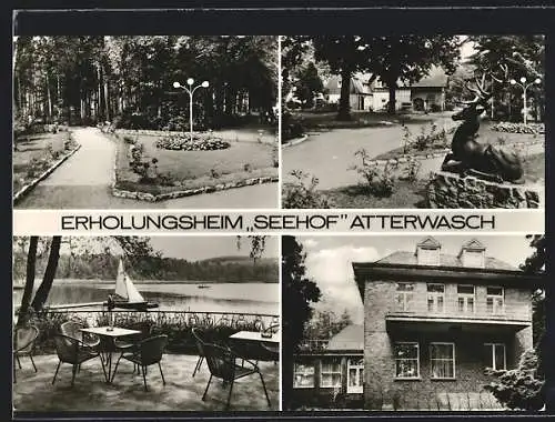 AK Atterwasch, Erholungsheim Seehof in vier Ansichten