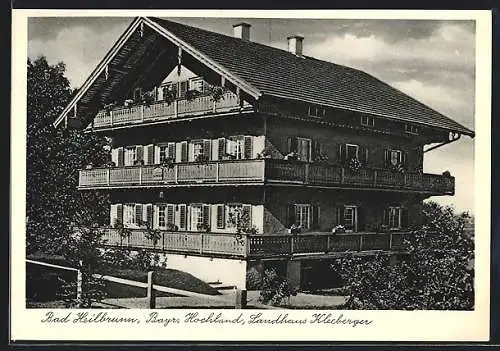 AK Bad Heilbrunn /Bayr. Hochland, Landhaus Kleeberger
