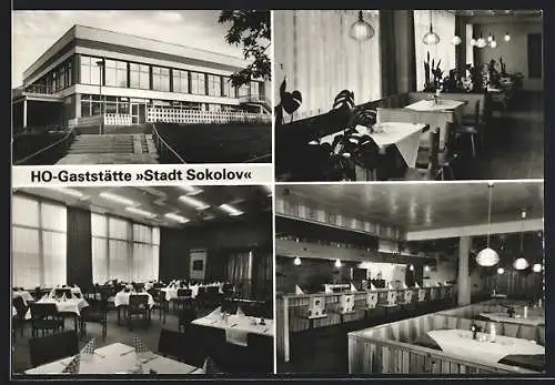 AK Saalfeld (Saale) Stadtteil Gorndorf, HO-Gaststätte Stadt Sokolov mit Restaurant und Grillbar