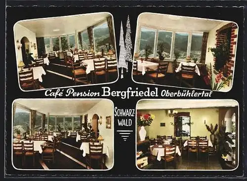 AK Bühlertal (Schwarzwald), Cafè-Pension Bergfriedel Oberbühlertal