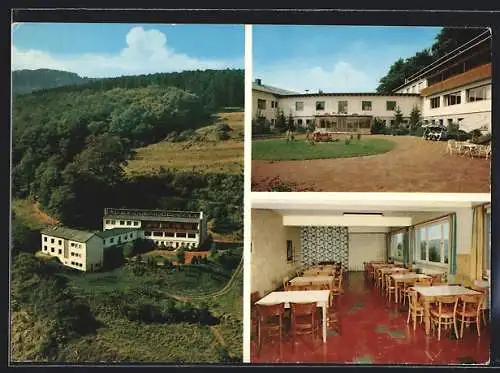 AK Langenaubach (Dillkreis), Schullandheim der Otto-Schott-Realschule Witten (Ruhr) in drei Ansichten