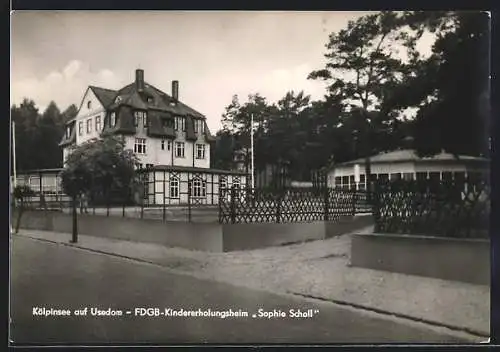 AK Kölpinsee auf Usedom, FDGB-Kindererholungsheim Sophie Scholl