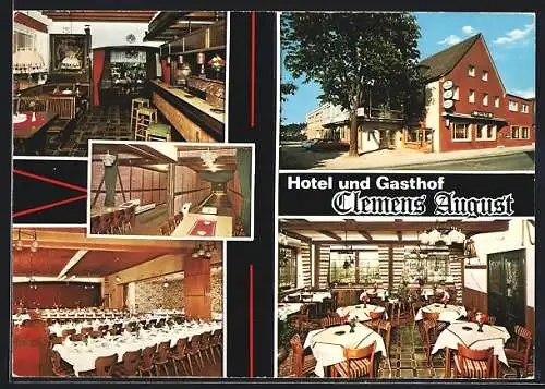 AK Davensberg, Hotel und Gasthof Clemens August in fünf Ansichten