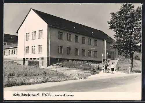 AK Schellerhau /E., Blick zum FDGB-Urlauber-Casino