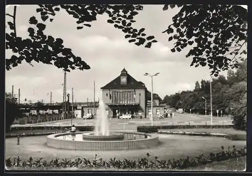 AK Glauchau, Blick zum Bahnhof