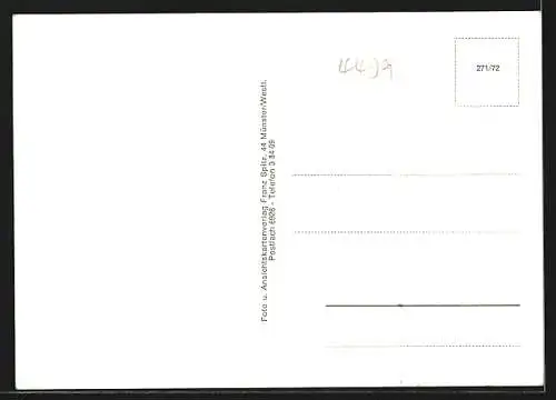 AK Nottuln, Blick in die Baumberge, am UKW-Sender, Longinus-Turm, Jugendherberge, Marienhof-Müttergenesungsheim