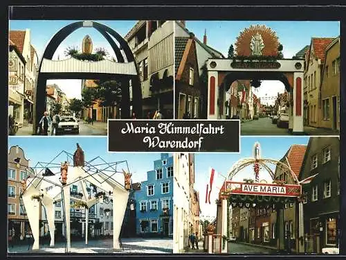 AK Warendorf, Vier Strassenpartien am Tag Maria Himmelfahrt