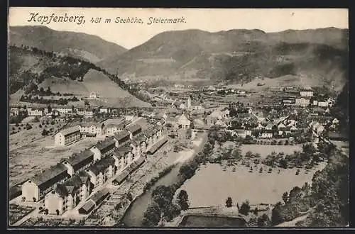 AK Kapfenberg, Totalansicht von einem Berg aus