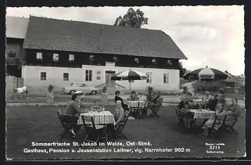 AK St. Jakob im Walde, Gasthaus, Pension und Jausenstation Leitner, vlg. Narrnhofer