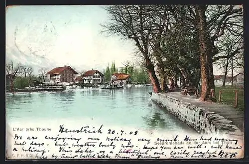 AK Thun, Seepromenade an der Aare