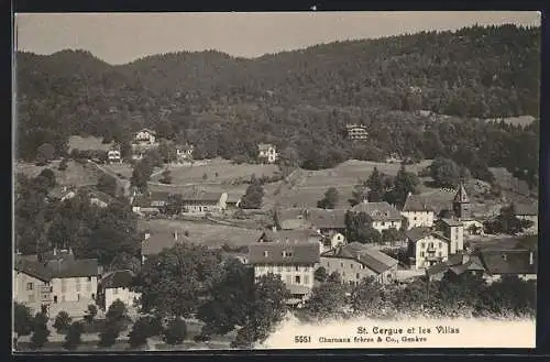 AK St. Cergue, Panorama et les Villas