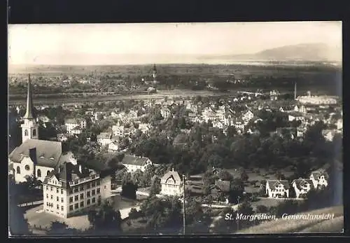 AK St. Margrethen, Teilansicht mit Kirche