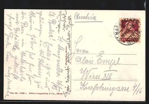 AK St. Margrethen, Teilansicht mit Kirche