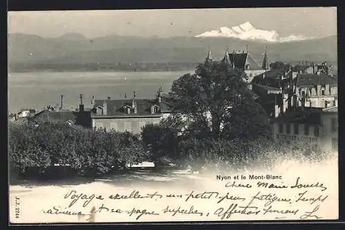 AK Nyon, Nyon et le Mont-Blanc