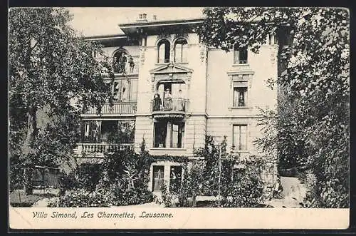 AK Lausanne, Villa Simond, Les Charmettes