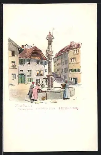 Lithographie Fribourg, Vieille Fontaine