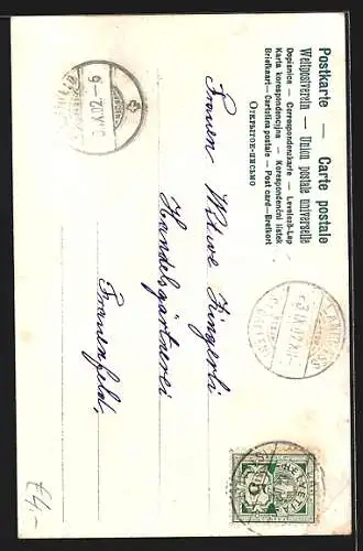 AK St. Gallen, Strasse Marktgasse mit Passanten