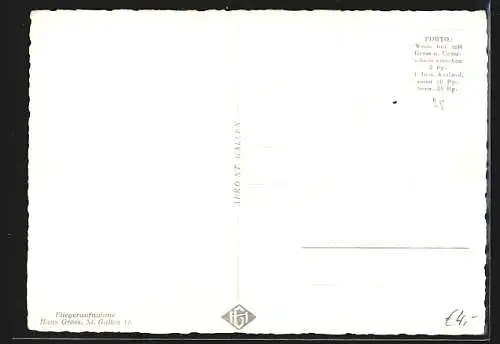 AK Heiden, Teilansicht mit Blick auf Bodensee, Fliegeraufnahme