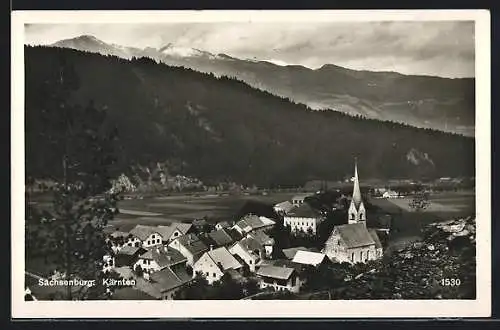 AK Sachsenburg /Kärnten, Teilansicht mit Kirche