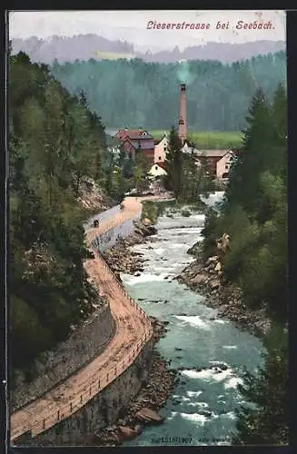 AK Seeboden am Millstätter See, Seebach, An der Lieserstrasse