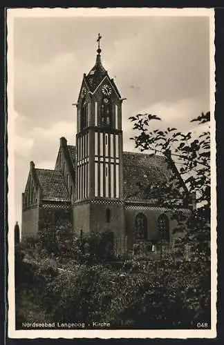 AK Langeoog, Blick auf Kirche