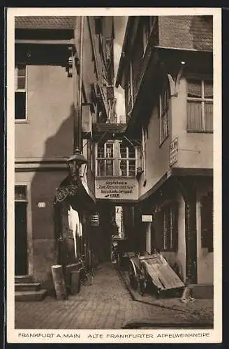 AK Alt-Frankfurt, Gasthaus zum Standesämtchen, Gasse