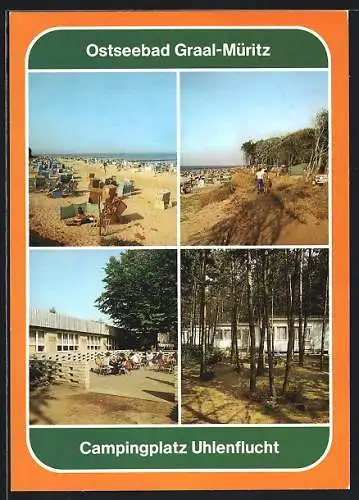 AK Graal-Müritz, Campingplatz Uhlenflucht mit Strandpartien