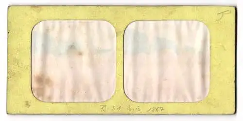 Stereo-Fotografie unbekannter Fotograf und Ort, Weltausstellung Paris 1867, Blick in Ausstellungraum