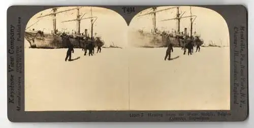 Stereo-Fotografie Keystone View Co., Meadville, Expedition, Roald Admundsen Expedition 1897-99 am Südpol