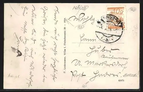 AK Ulrichskirchen /N.-Oe., Teilansicht mit Kirche