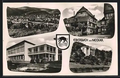 AK Eberbach am Neckar, Kurhaus, Sanatorium, Hof