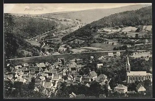 AK Neckargerach, Teilansicht mit Kirche