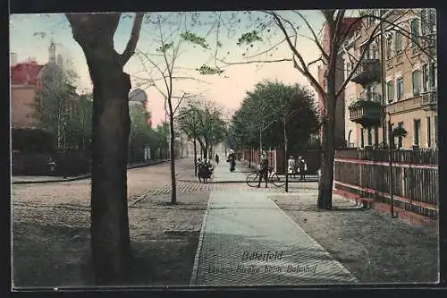 AK Bitterfeld, Linden-Strasse beim Bahnhof