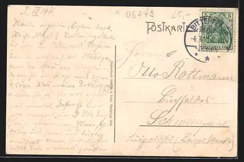 AK Bitterfeld, Linden-Strasse beim Bahnhof