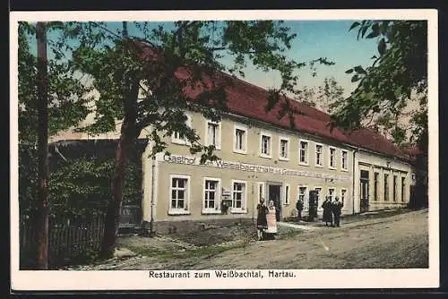 AK Hartau i. Sa., Ansicht vom Restaurant zum Weissbachtal