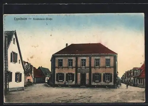 AK Eppelheim, Krichheimer-Strasse mit Gasthaus zum goldenen Löwen