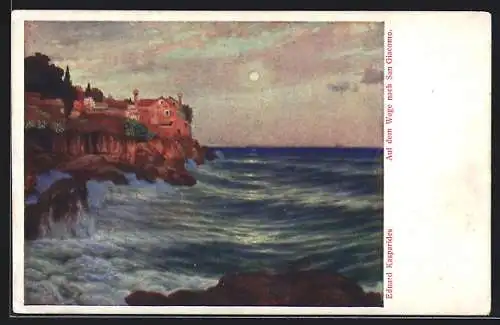 Künstler-AK sign. Eduard Kasparides: Auf dem Wege nach San Giacomo