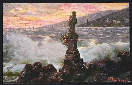 Künstler-AK Abbazia, Madonna del Mare