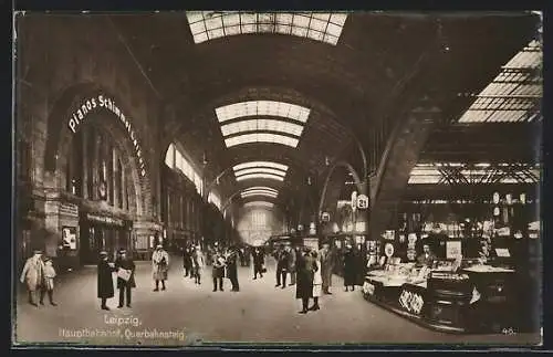 AK Leipzig, Hauptbahnhof, Querbahnsteig