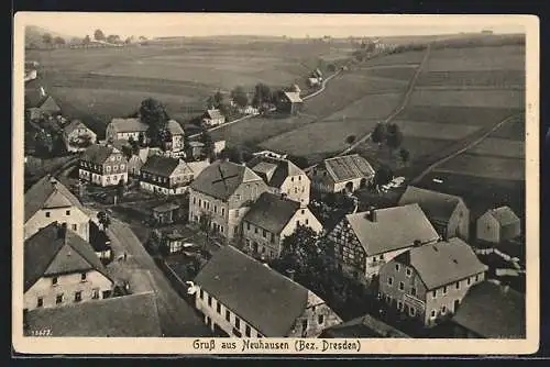 AK Neuhausen /Bez. Dresden, Teilansicht mit Strassenpartie