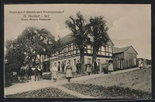 AK Krumhermsdorf / Neuhäusern, Gustav Michels Restaurant
