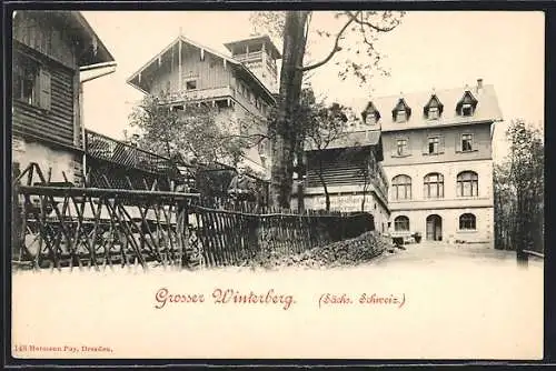 AK Bad Schandau, Hotel und Gasthaus Grosser Winterberg