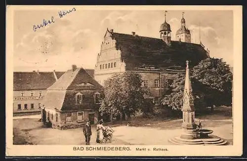 AK Bad Schmiedeberg, Markt und Rathaus