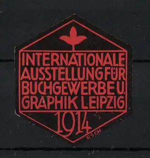 Reklamemarke Leipzig, Internationale Ausstellung für Buchgewerbe und Graphik 1914