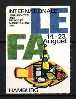 Reklamemarke Hamburg, Internationale Lebensmittel und Feinkost Ausstellung 1964, Messelogo