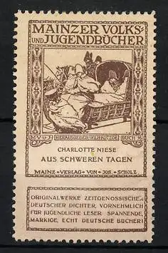 Reklamemarke Mainzer Volks- und Jugendbücher, Charlotte Niese's Aus schweren Tagen