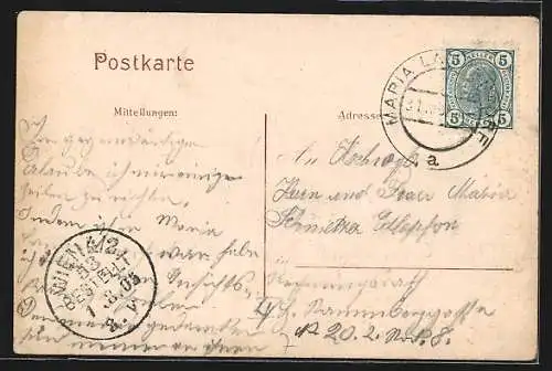 AK Maria Lanzendorf, Blick zur Kirche