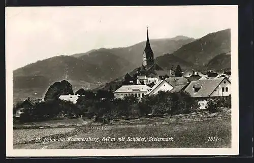 AK Sankt Peter am Kammersberg, Blick zur Kirche